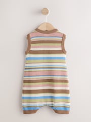 棕色條紋 - Knitted Baby Romper (0mths-3yrs) - 圖片 2/7