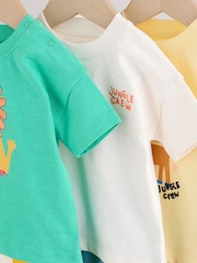 Green/Yellow Safari Animal - Tops and Shorts Baby Set 6 Piece (0mths-3yrs) - Imaginea 11 din 13