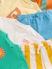 Green/Yellow Safari Animal - Tops and Shorts Baby Set 6 Piece (0mths-3yrs) - Imaginea 12 din 13