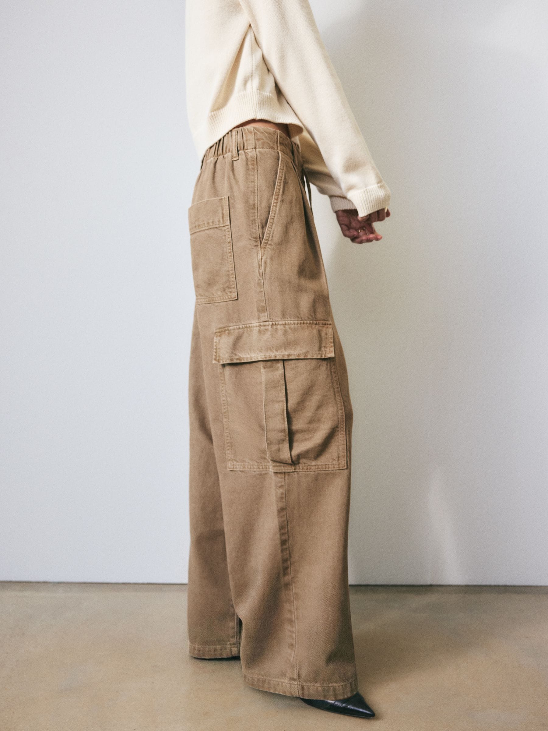 Buy BHOEM Khaki Green Cargo Pleated Trousers from the Next UK