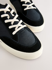 Black Canvas Lace-Up Skate Trainers - Image 4 of 6