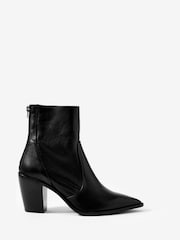 Mint Velvet Black Amy Leather Ankle Boots - Image 1 of 4