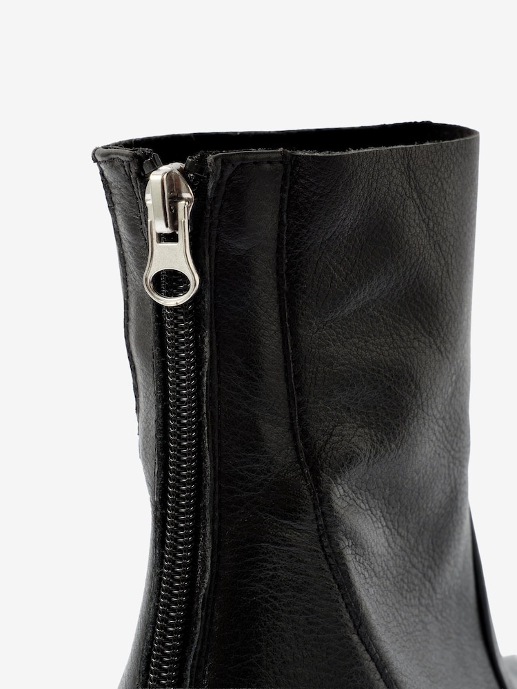 Mint Velvet Black Amy Leather Ankle Boots - Image 4 of 4