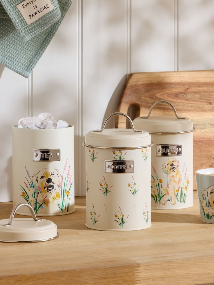 Set of 3 Yellow Ralphie The Retriever Storage Tins - Image 1 of 4 Set of 3 Yellow Ralphie The Retriever Storage Tins - Image 1 of 4