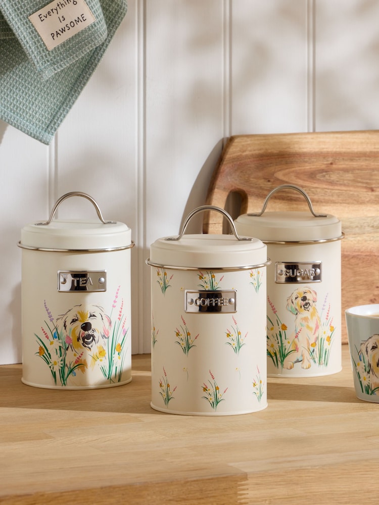 Set of 3 Yellow Ralphie The Retriever Storage Tins - Image 2 of 4 Set of 3 Yellow Ralphie The Retriever Storage Tins - Image 2 of 4