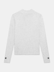 Mint Velvet Grey Button Detail Top - Image 8 of 8