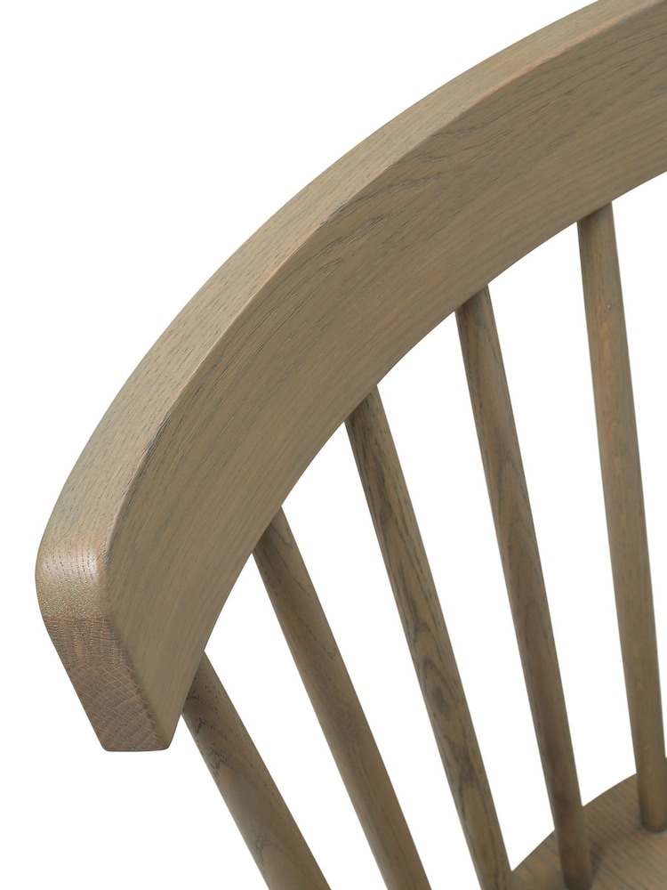 Cotswold Company Smoked Elkstone Oak Spindleback Chair - Image 5 of 5