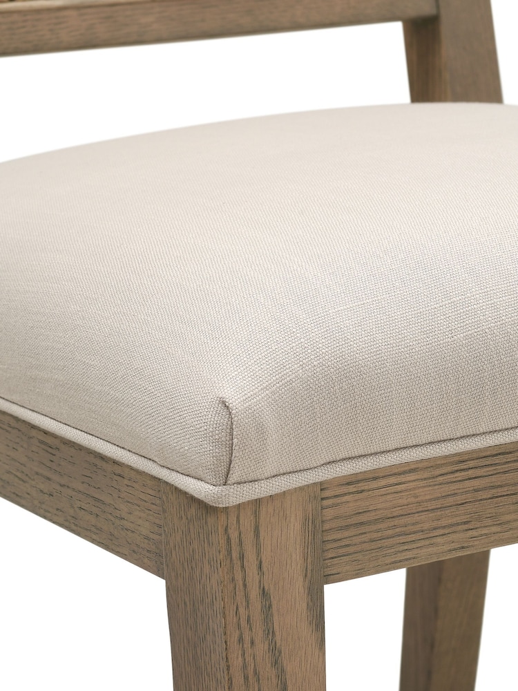 Cotswold Company Smoked Elkstone Oak Rattan Back Chair - Image 4 of 4