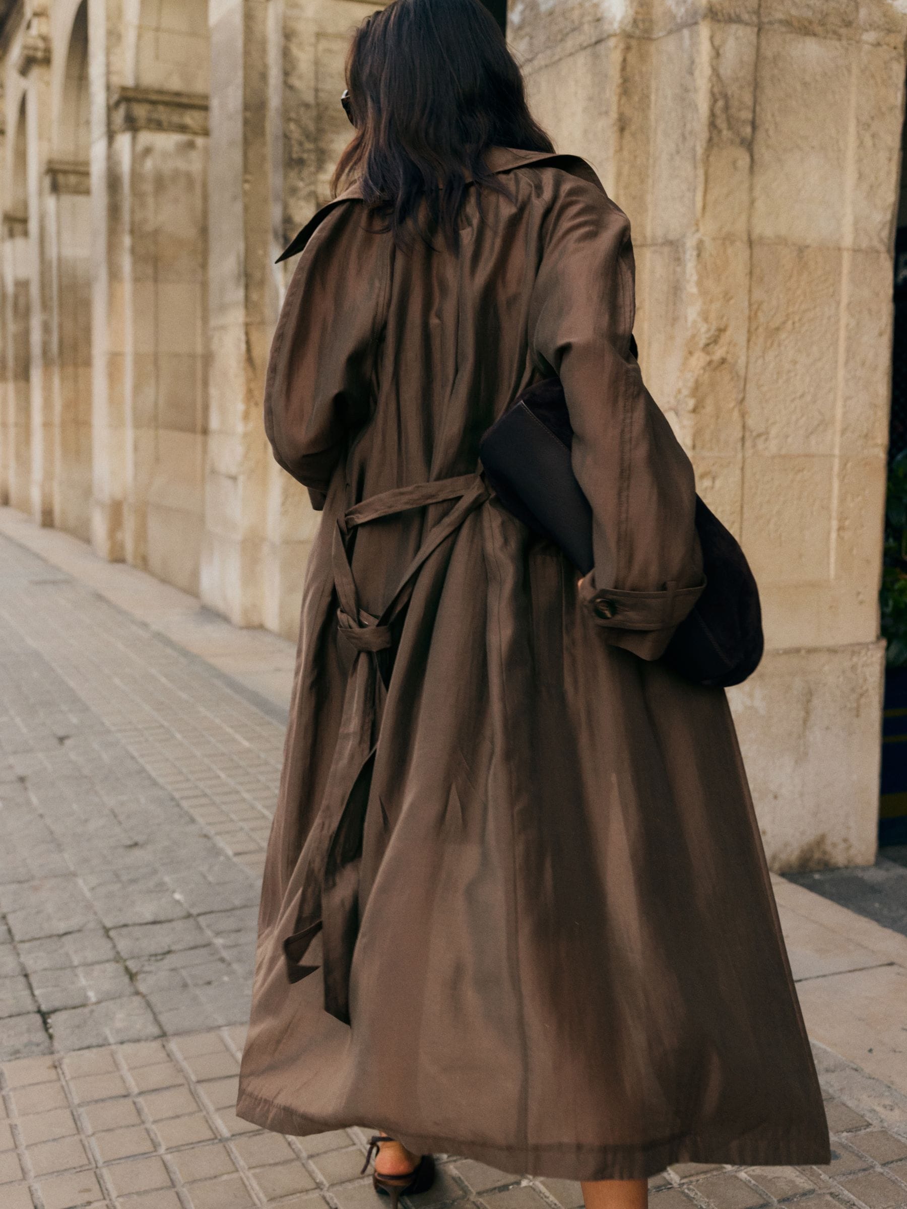 Buy Friends Like These Chocolate Brown Premium Sheer Trench Coat