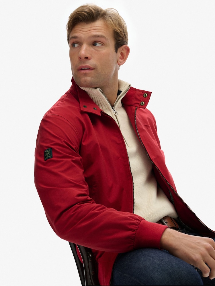 Superdry Red Classic Harrington Jacket - Image 2 of 4
