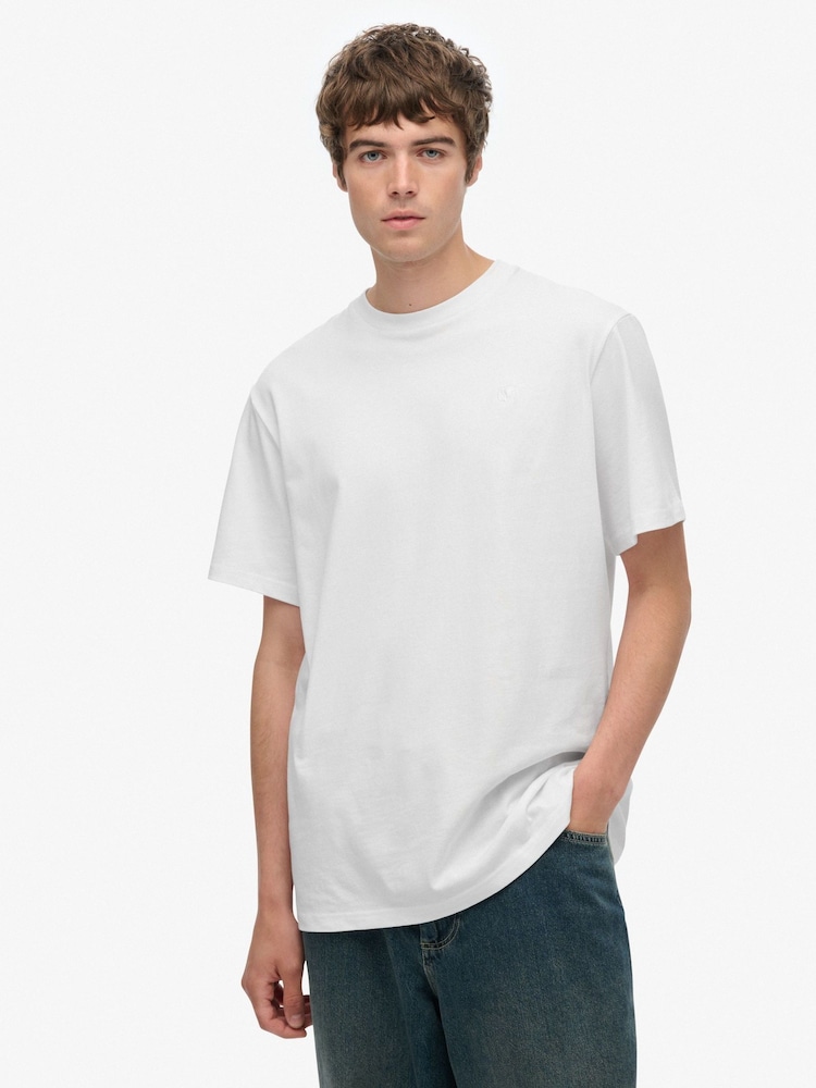 Superdry White Blank Oversized T-Shirt - Image 1 of 4 Superdry White Blank Oversized T-Shirt - Image 1 of 4