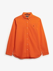 Superdry Orange Classic Oxford Long Sleeve Shirt - Image 2 of 3