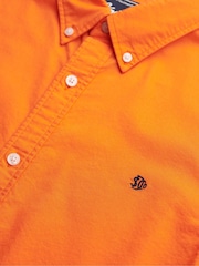 Superdry Orange Classic Oxford Long Sleeve Shirt - Image 3 of 3