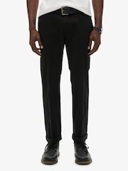 Superdry Black Premium Regular Chinos Trousers - Image 1 of 8
