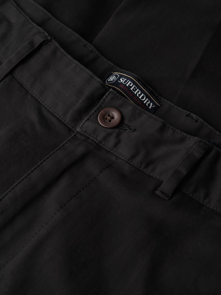 Superdry Black Premium Regular Chinos Trousers - Image 8 of 8
