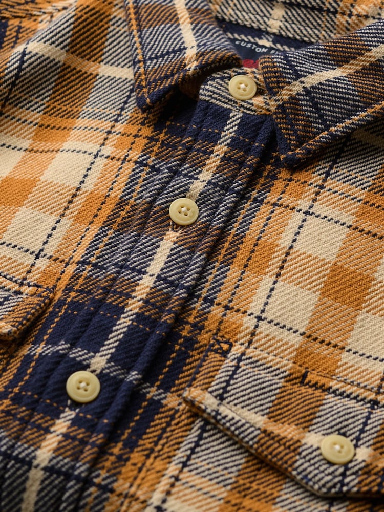 Superdry Yellow Merchant Heavy Checked Shirt - Image 4 of 4 Superdry Yellow Merchant Heavy Checked Shirt - Image 4 of 4