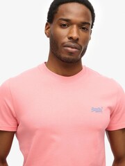 Superdry Pink Cotton Essential Logo T-Shirt - Image 4 of 6