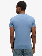 Superdry Blue Cotton Essential Logo T-Shirt - Image 2 of 6
