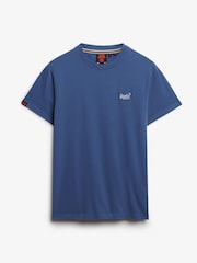 Superdry Blue Cotton Essential Logo T-Shirt - Image 5 of 6