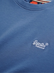 Superdry Blue Cotton Essential Logo T-Shirt - Image 6 of 6