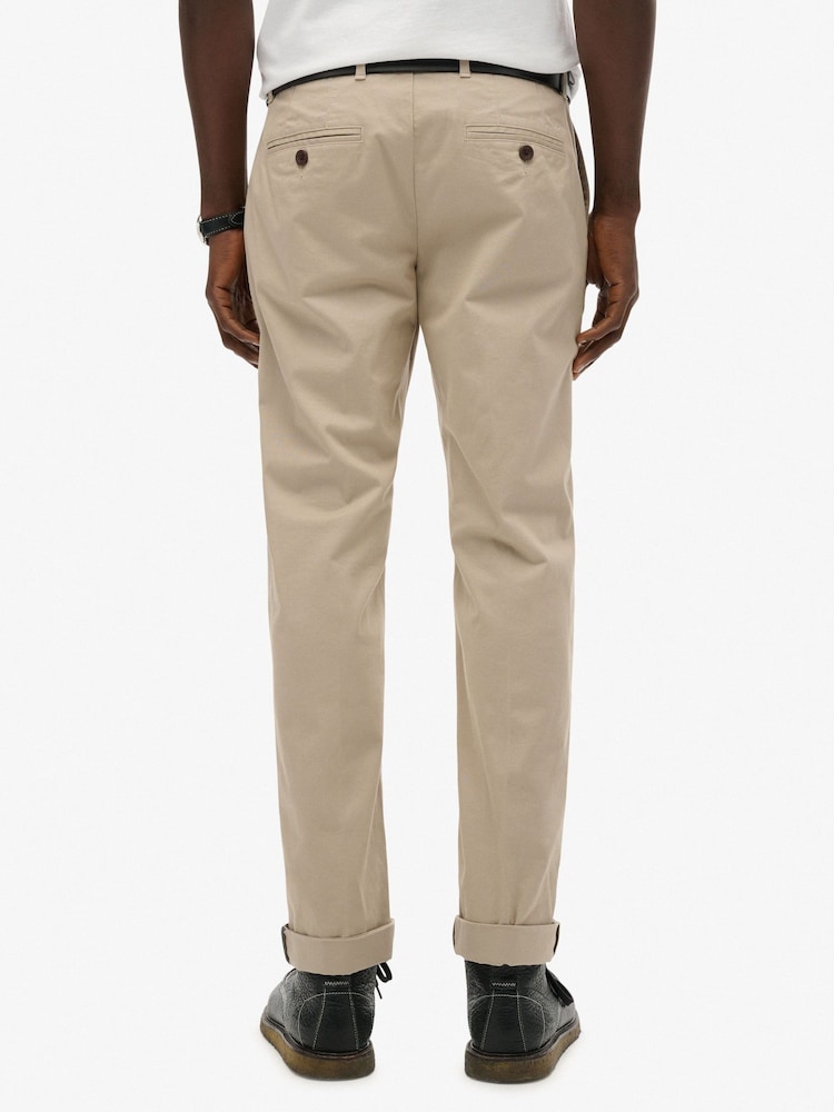 Superdry Brown Premium Regular Chinos Trousers - Image 2 of 8