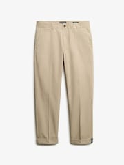 Superdry Brown Premium Regular Chinos Trousers - Image 7 of 8
