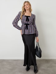 Another Sunday Blue Bow Detail Square Neck Blouse - Image 4 of 5