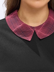 Yours Curve Red Shirt 2-In-1 Peplum Top - Image 4 of 5