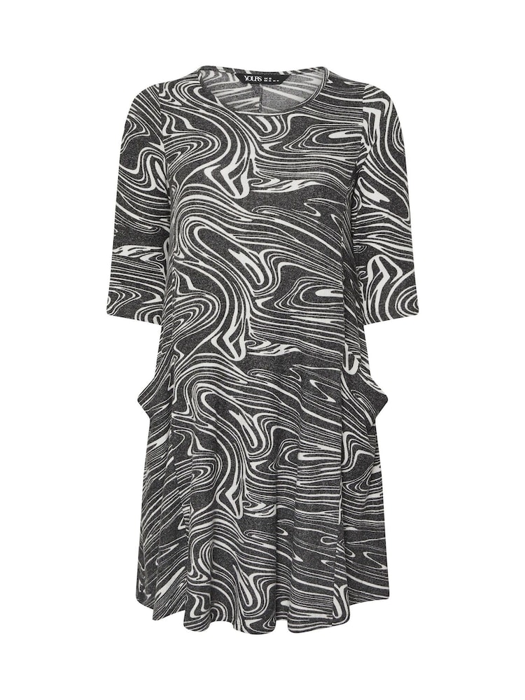Yours Curve Soft Touch Drape Pocket Dress - Imagem 5 de 5