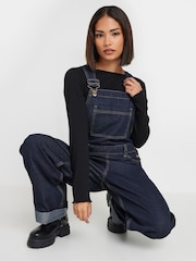 PixieGirl Petite Blue Straight Leg Dungarees - Image 1 of 4