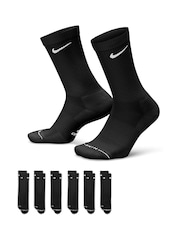 Negro - Pack de 6 calcetines de caña media Nike Everyday de Nike - Imagen 1 de 4