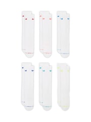 Nike White Everyday Crew Socks 6 Pack - Image 2 of 4