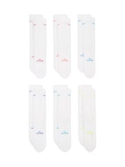 Nike White Everyday Crew Socks 6 Pack - Image 3 of 4