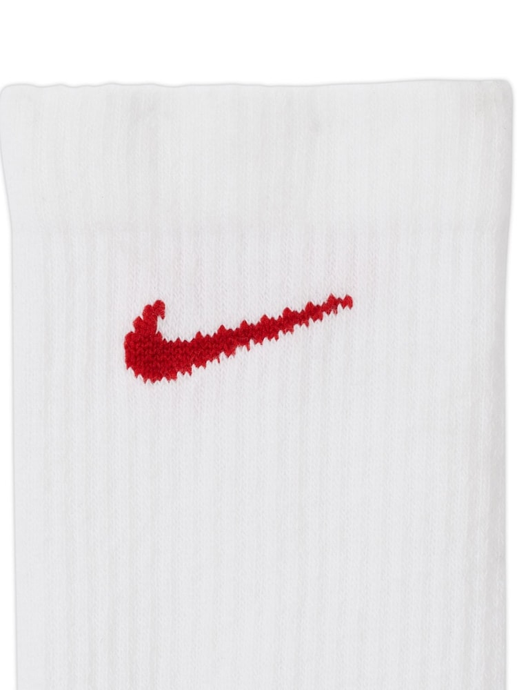 Nike White Everyday Crew Socks 6 Pack - Image 4 of 4