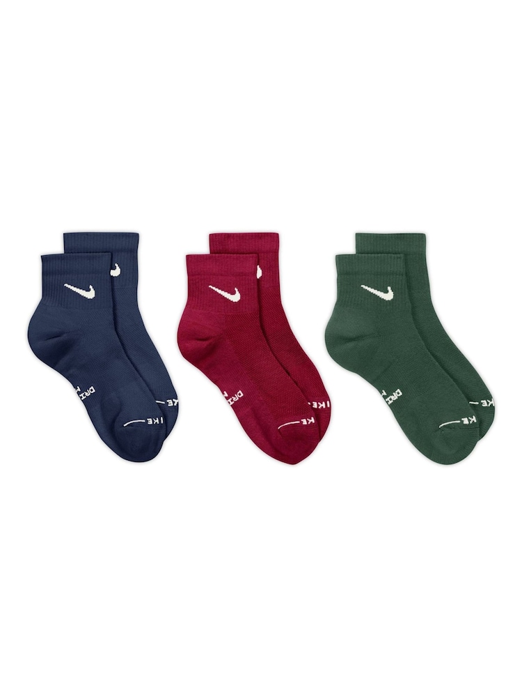 Nike Multi Everyday Ankle Socks 3 Pack - Image 2 of 4