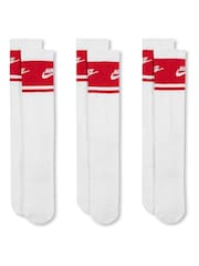 Nike White Everyday Crew FTA Socks 3 Pack - Image 2 of 4