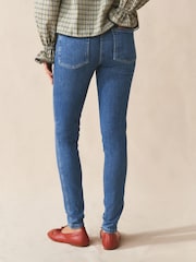 Dark Mid Blue Slim Lift and Shape Skinny Jeans - Image 3 of 8