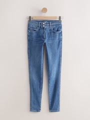 Dark Mid Blue Slim Lift and Shape Skinny Jeans - Image 6 of 8