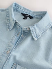 Bleach Blue Relaxed Fit Long Sleeve Denim Shirt - Image 7 of 9