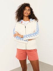 FatFace Natural Sun Graphic Zip Through Hoodie - Image 1 of 7