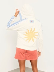 FatFace Natural Sun Graphic Zip Through Hoodie - Image 2 of 7