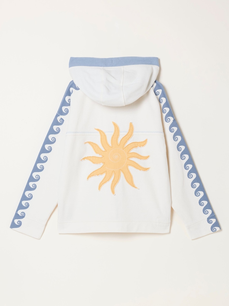 FatFace Natural Sun Graphic Zip Through Hoodie - Image 7 of 7