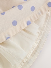 Blue/Ecru Spot Woven Baby Dress And Knickers Set 2 Piece (0mths-3yrs) - Image 11 of 12