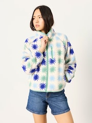FatFace Ivory Sun Tile Zip Through Fleece - Image 1 of 6