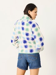 FatFace Ivory Sun Tile Zip Through Fleece - Image 2 of 6