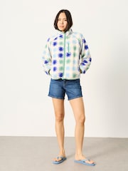 FatFace Ivory Sun Tile Zip Through Fleece - Image 5 of 6