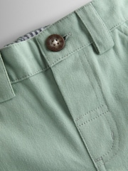 JoJo Maman Bébé Green Twill Chino Shorts - Image 3 of 4