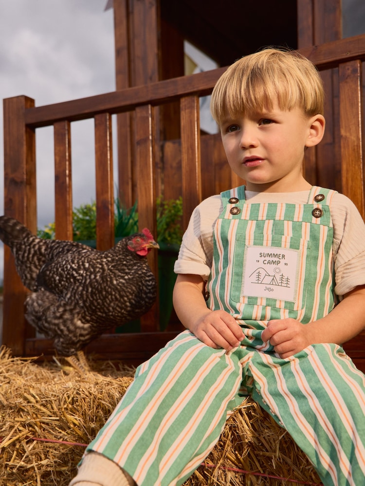 JoJo Maman Bébé Green Dungarees - Image 1 of 4