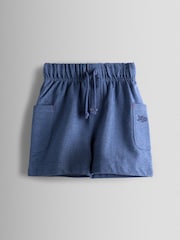 JoJo Maman Bébé Red 2-Pack Stripe & Plain Shorts - Image 3 of 6