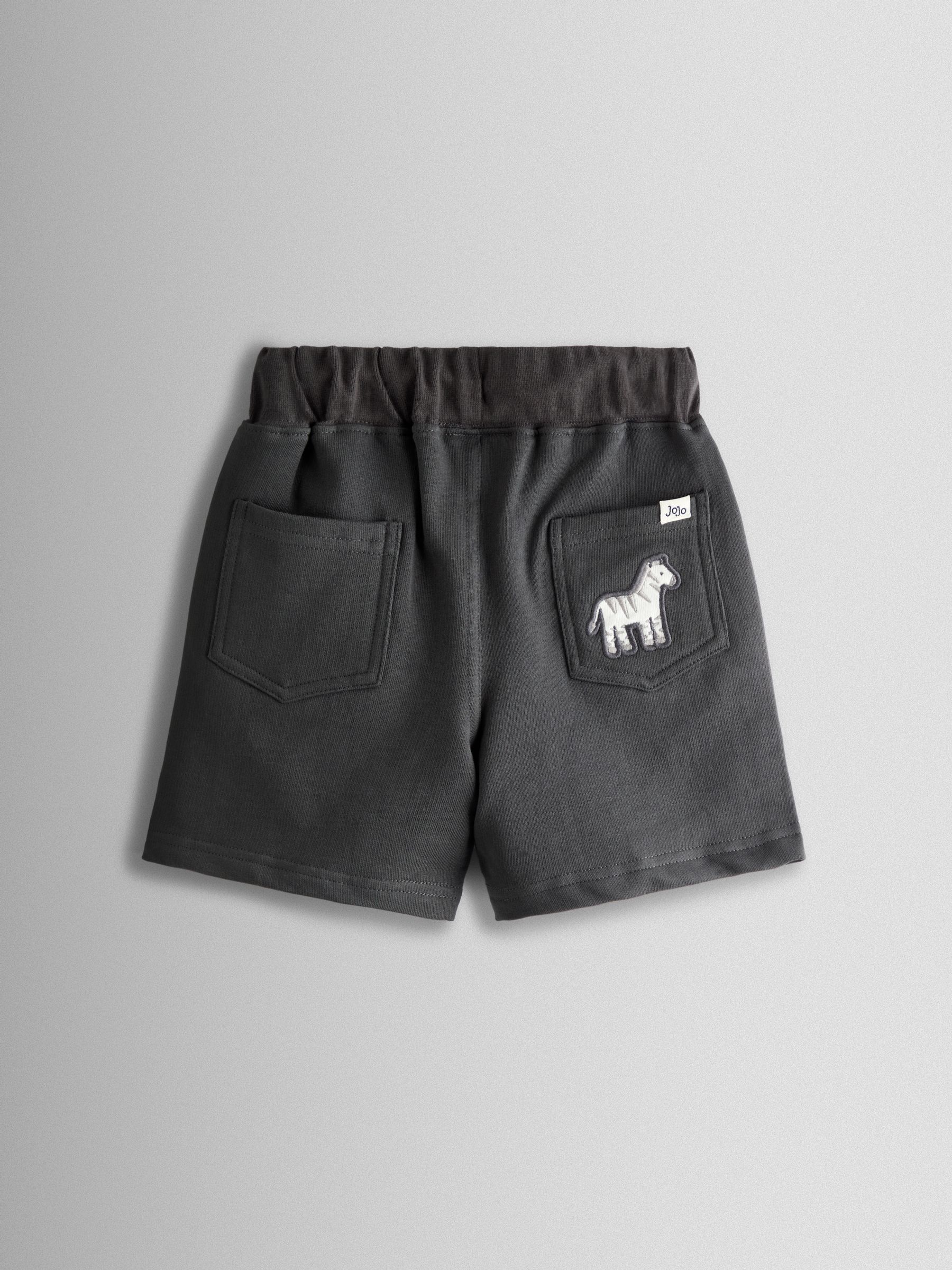Buy JoJo Maman Bébé Khaki Zebra 2-Pack Appliqué & Plain Shorts